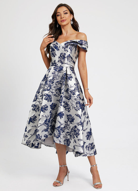 Robe Chic Fleur Satinée Élégante - gallery 2