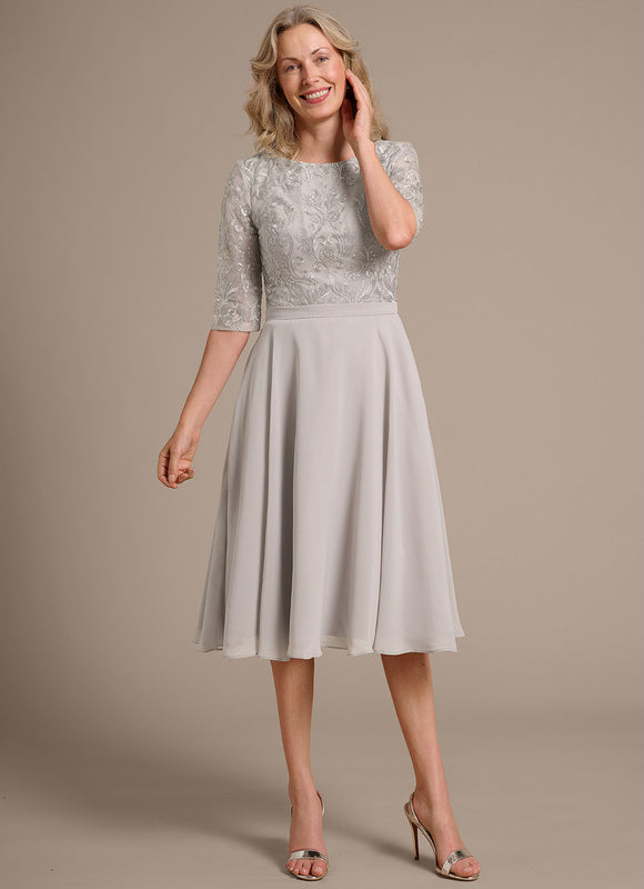 Robe Chic Grise Aérée - gallery 3