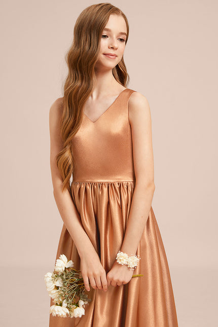 Robe Chic Satinée Dorée - gallery 5