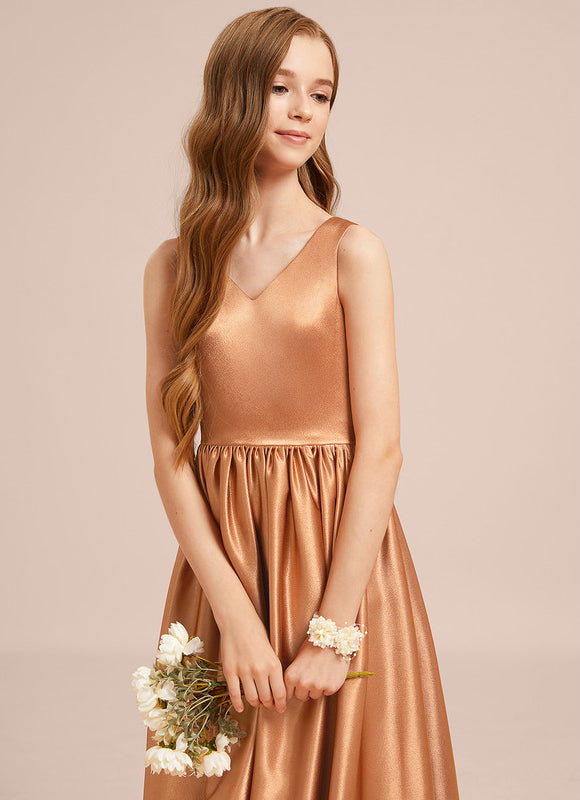 Robe Chic Satinée Dorée - gallery 5