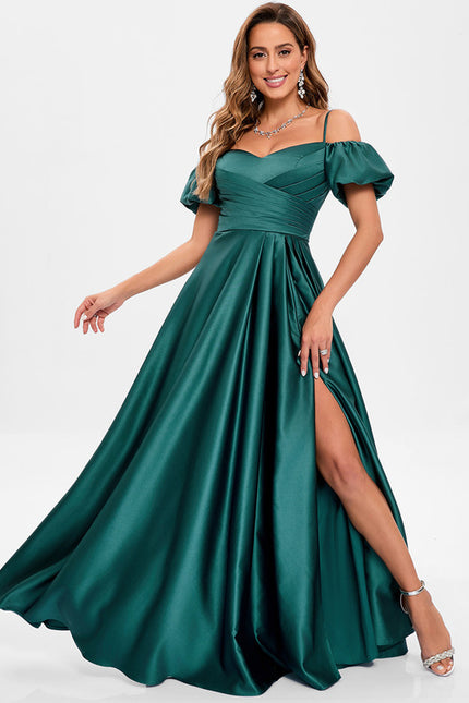 Robe Chic Bleu Royal Satinée - gallery 6