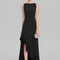 Robe Chic Noire À Volants