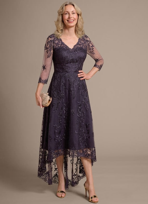Robe Chic Dentelle Violette - gallery 6