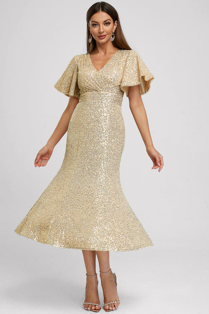 Robe Chic Éclat Doré - gallery 3