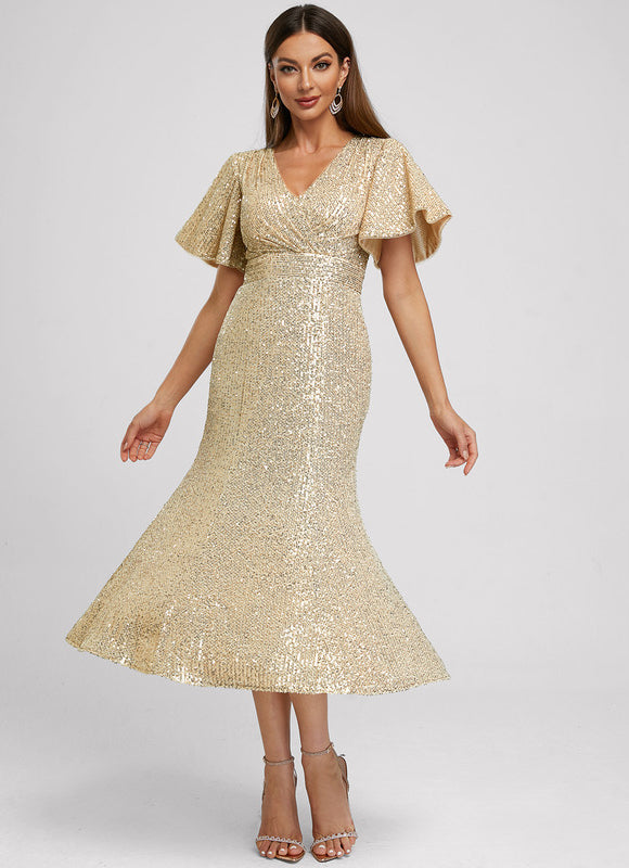 Robe Chic Éclat Doré - gallery 3