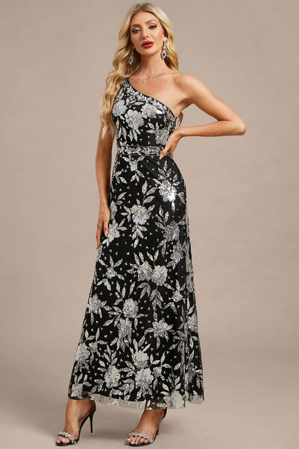 Robe Chic Asymétrique Noire - gallery 3