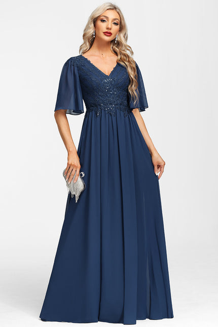 Robe Chic Longue Bleu Cobalt