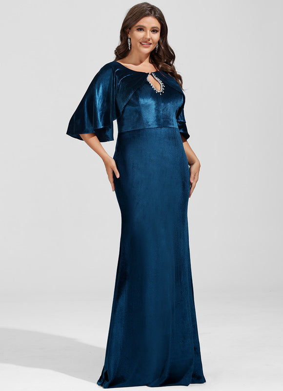 Robe Chic Bleu Canard Élégante - gallery 9