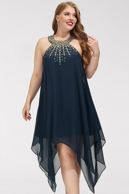 Robe Chic Chic Asymétrique Perlé - gallery 4