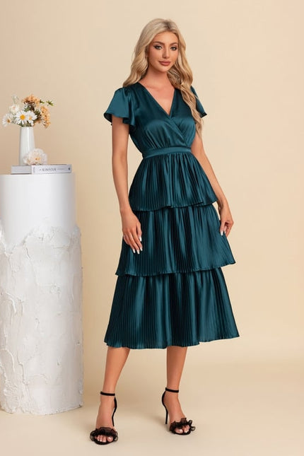 Robe Chic Plissée Satinée - gallery 5