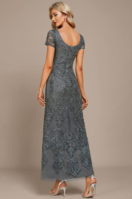 Robe Chic Glamour Dentelle Émeraude - gallery 4