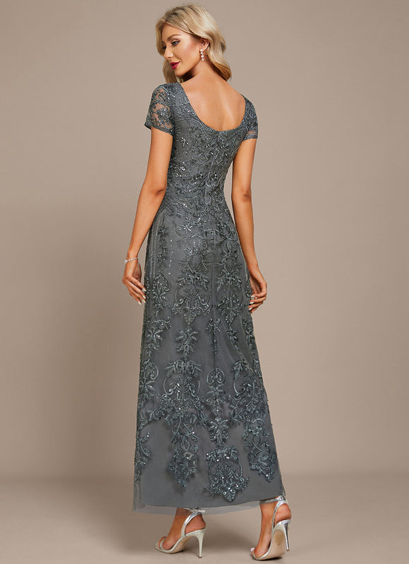 Robe Chic Glamour Dentelle Émeraude - gallery 4