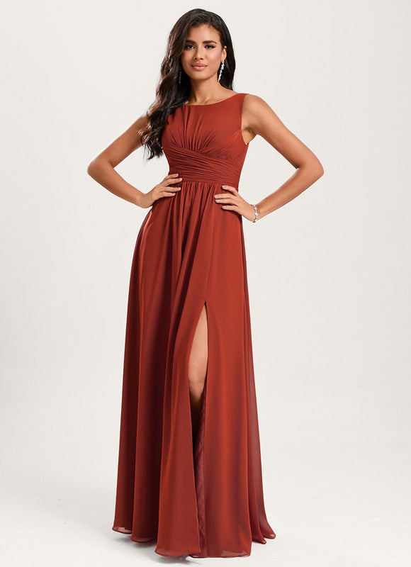 Robe Chic Mousseline Drapée - gallery 4