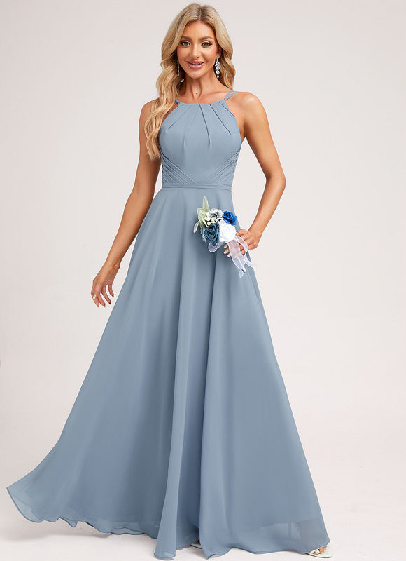 Robe Chic Bleu Drapé
