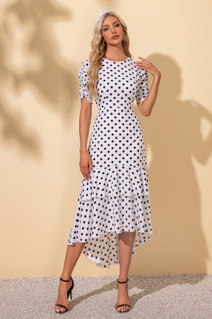 Robe Chic Pois Asymétrique - gallery 1