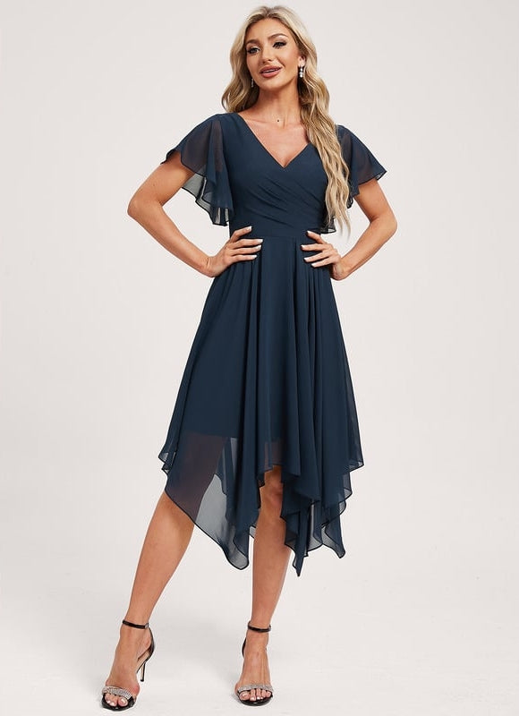 Robe Chic Fluide Bleu Nuit - gallery 2