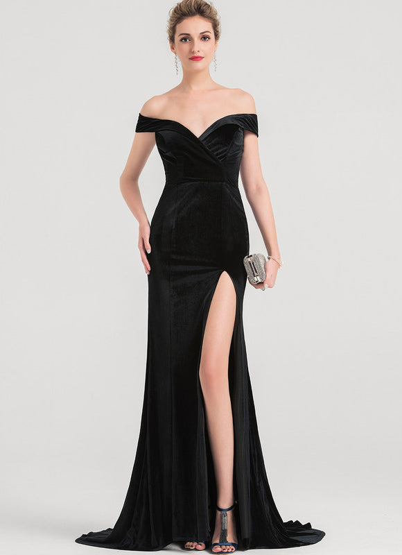 Robe Chic Velours Noire - gallery 1