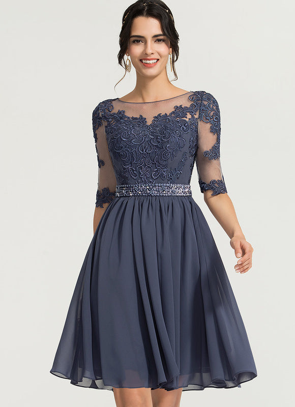 Robe Chic Bleu Nuit Enchanté