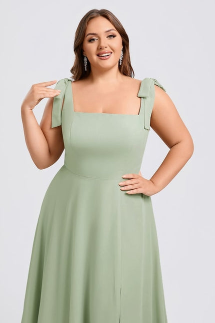 Robe Chic Longue Verte Élégante - gallery 8