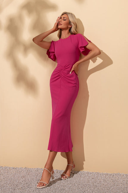 Robe Chic Bordeaux Ajustée - gallery 6
