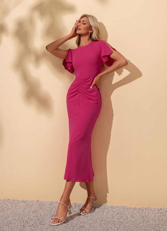 Robe Chic Bordeaux Ajustée - gallery 6