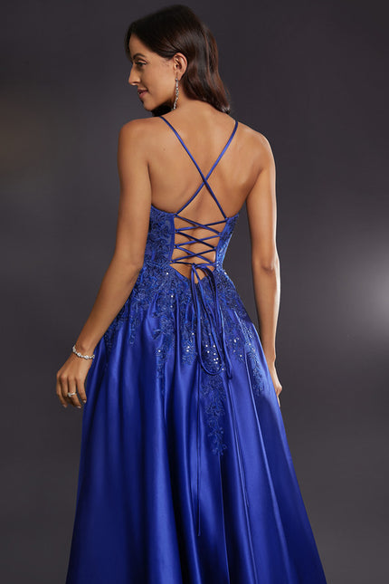 Robe Chic Éclat Azur Satiné - gallery 5
