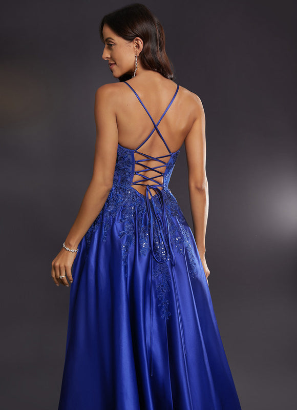 Robe Chic Éclat Azur Satiné - gallery 5