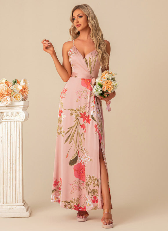 Robe Chic Longue Florale Rose - gallery 3