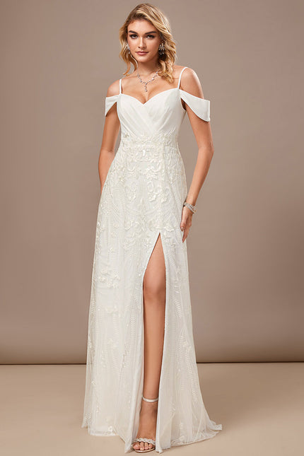 Robe De Soirée Chic Et Glamour Blanche - gallery 6
