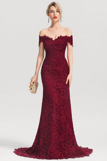 Robe Chic Bordeaux Élégance Lace