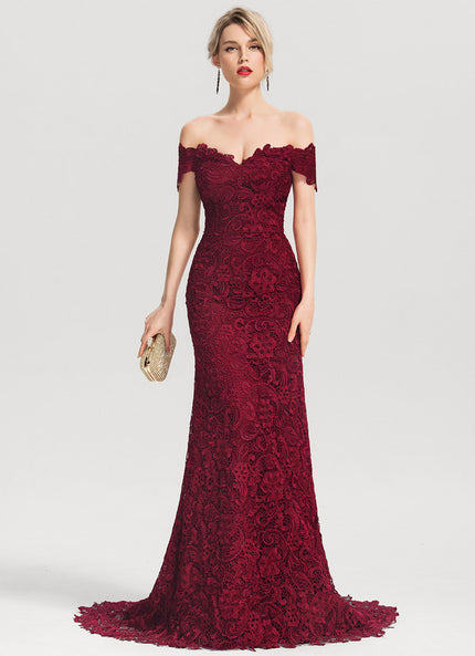 Robe Chic Bordeaux Élégance Lace