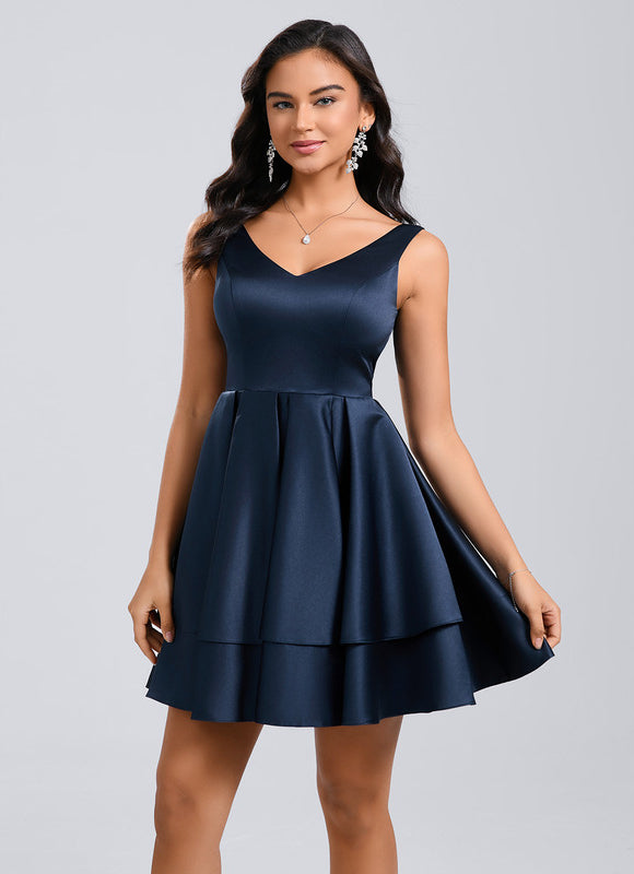 Robe En Soie Chic Courte - gallery 6