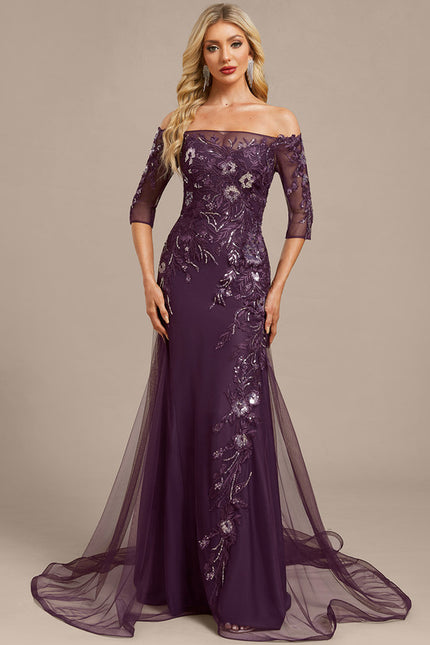Robe Chic Élégante Mauve - gallery 2