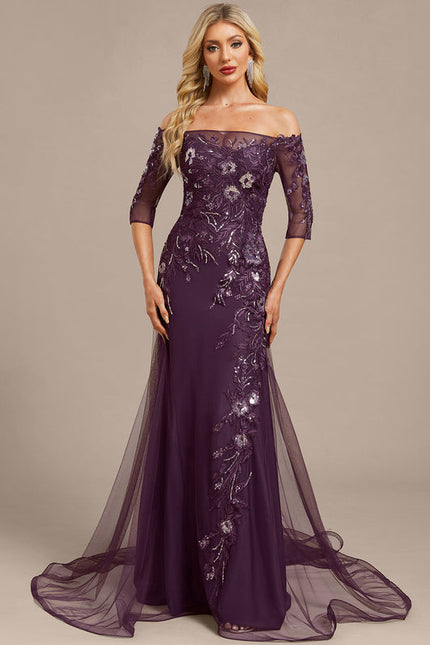 Robe Chic Élégante Mauve - gallery 2