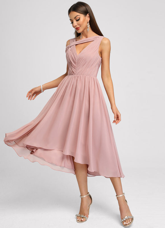 Robe Chic Plissée Émeraude - gallery 5