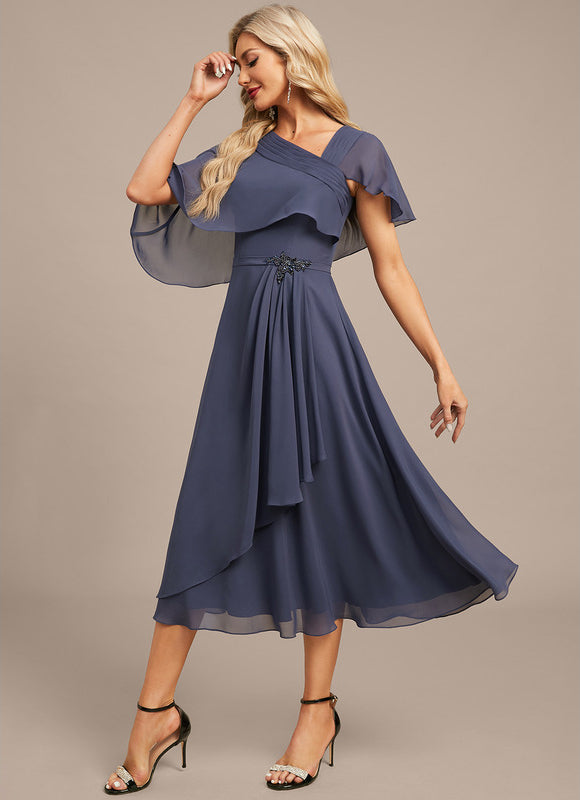Robe Chic Élegante Ondulée - gallery 3