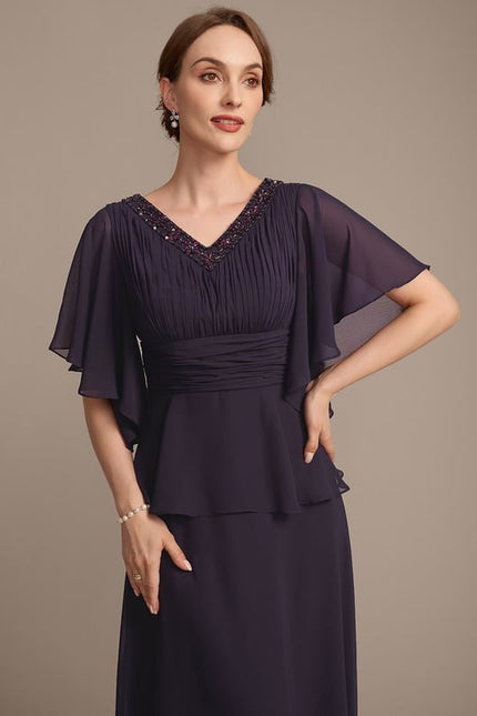 Robe Chic Plissée Améthyste - gallery 1