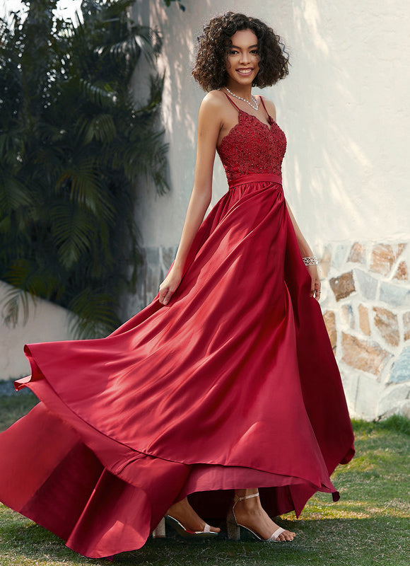 Robe Chic Satin Éclat Rubis - gallery 4