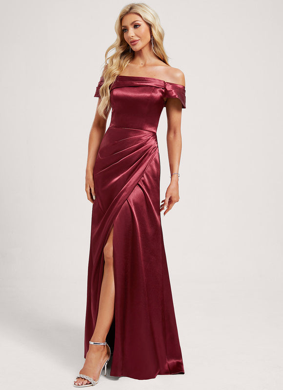 Robe Chic Satin Rouille - gallery 2