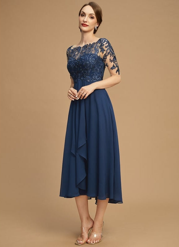 Robe Chic Élégance Ondulée - gallery 7