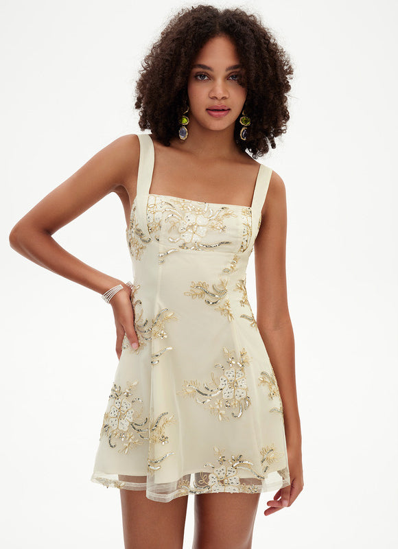 Robe Chic Fleurie Pailletée - gallery 6