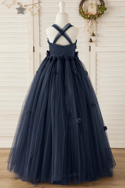 Robe Chic Bleu Nuit Princesse Tulle - gallery 1
