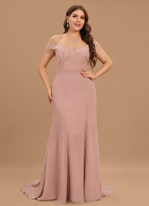 Robe De Soirée Chic Rose Poudrée - gallery 7
