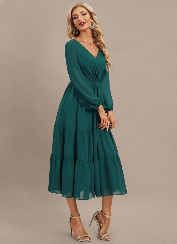 Robe Chic Émeraude Flottante - gallery 2