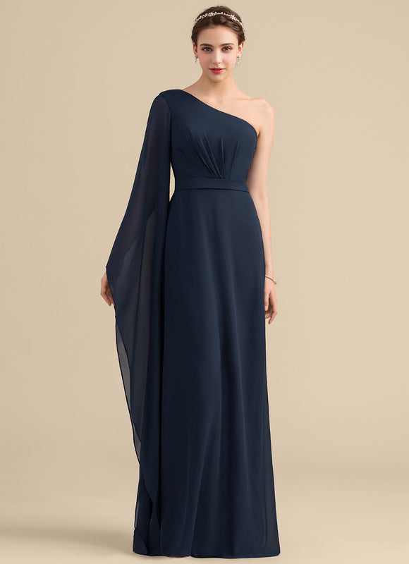 Robe Chic Asymétrique Beige - gallery 1