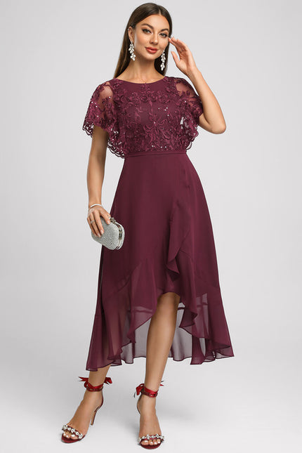 Robe Chic Bordeaux Flottant
