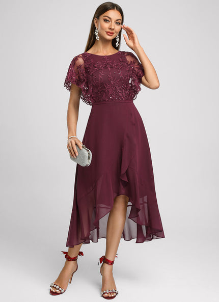 Robe Chic Bordeaux Flottant