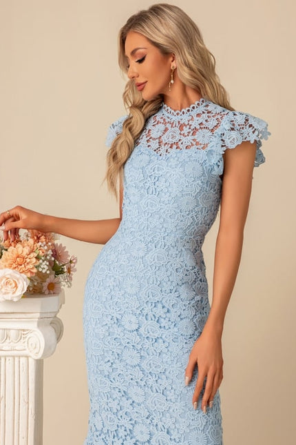 Robe Chic Dentelle Bleu - gallery 3