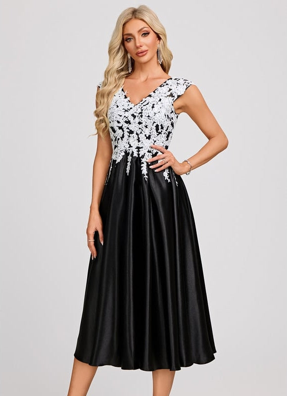 Robe Chic Noire Et Blanche - gallery 4