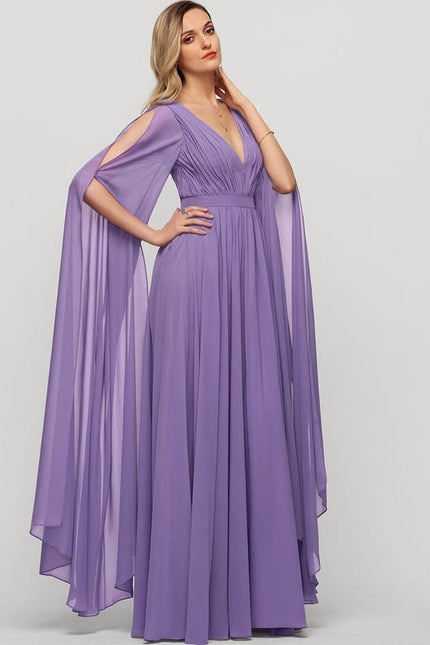 Robe Chic Longue Verte Fluide - gallery 3